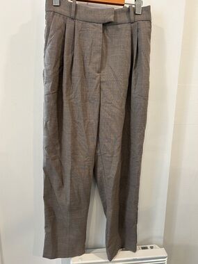 H&M Tailored Pleated Trousers - Taupe/Brown